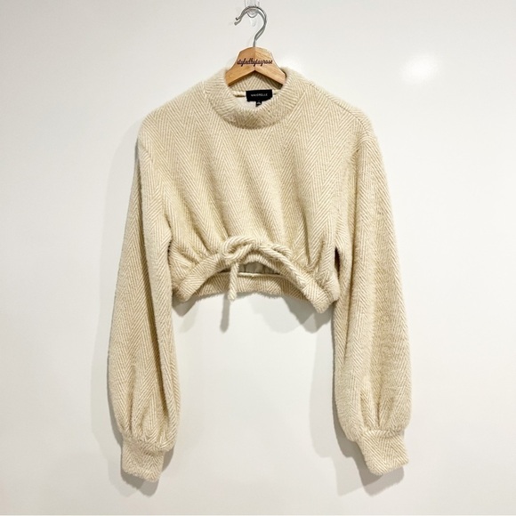 Revolve x MAJORELLE Loulya Top and Mini Skirt Sweater Set in Buttermilk - Picture 6 of 16